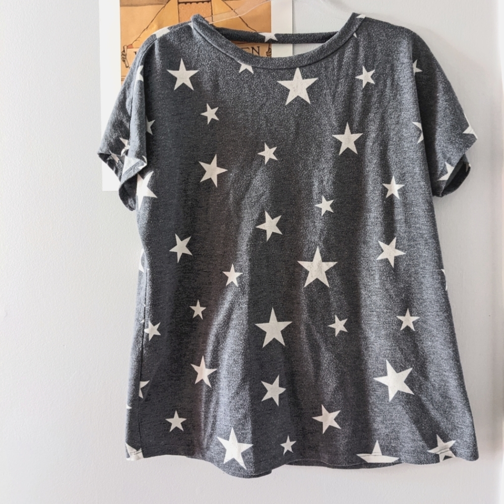 Witchy Star Cutout Back Slouchy Top